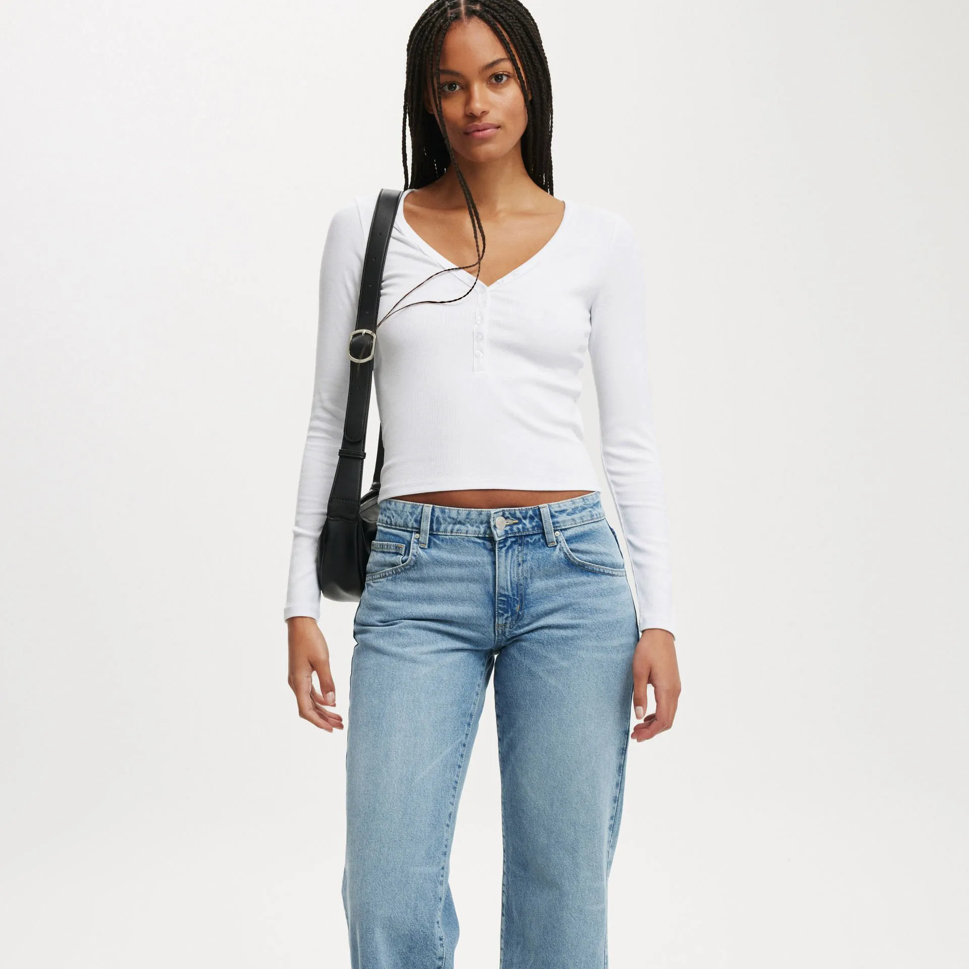 Fashion  Knitted Navel Short Long Sleeve Slim Slim Top Button V-Neck Autumn And Winter Base Shirt display picture 22