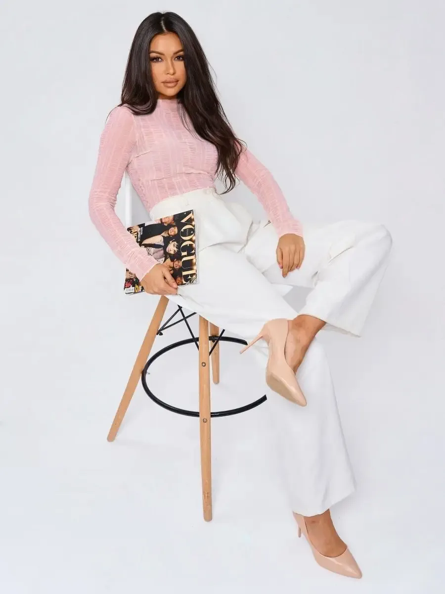 Fashion Women's Sexy Hollow New Long Sleeve Y2K Lace Top T-shirt Versatile Solid Color Blouse display picture 11