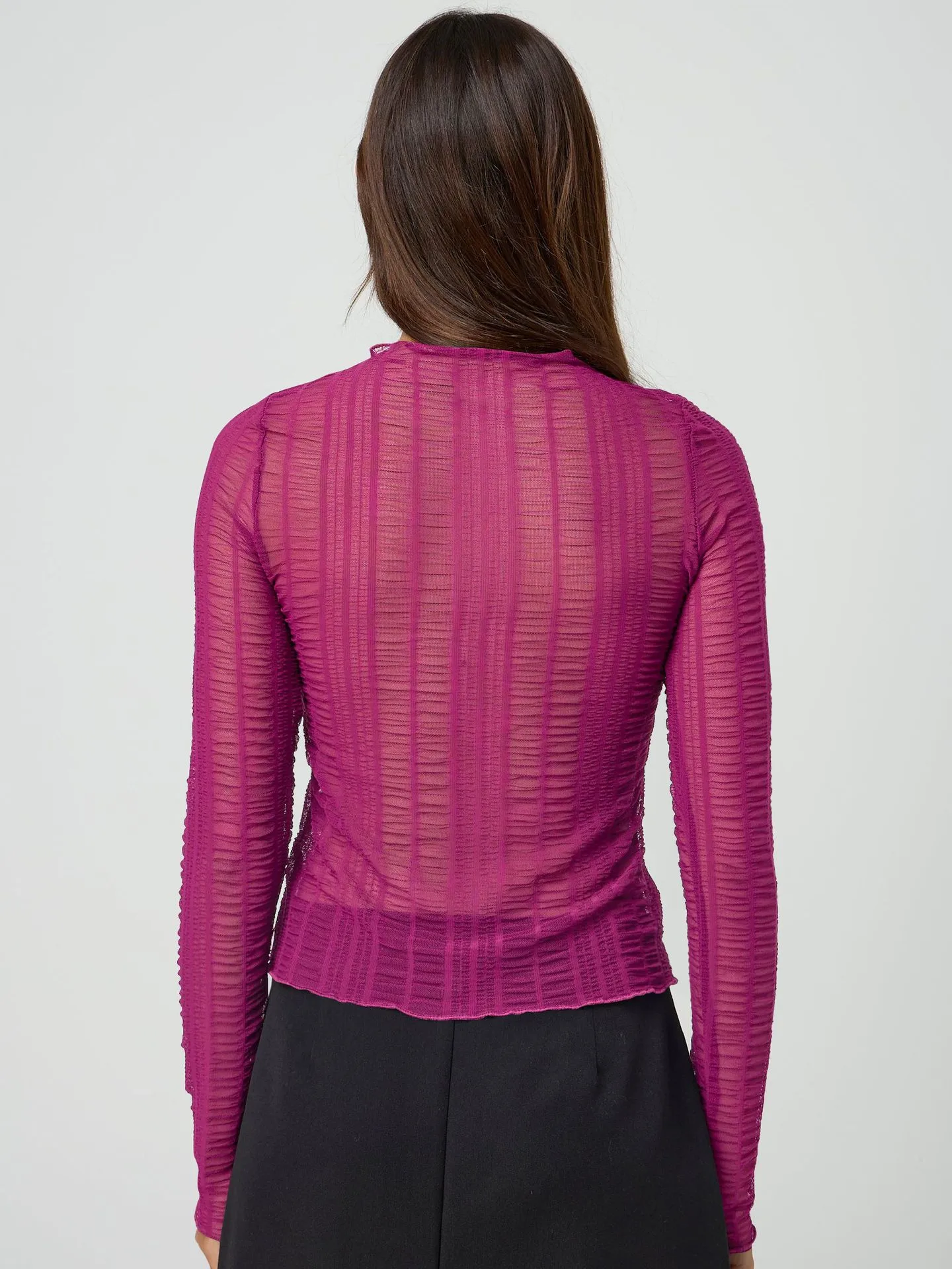 Fashion Women's Sexy Hollow New Long Sleeve Y2K Lace Top T-shirt Versatile Solid Color Blouse display picture 18