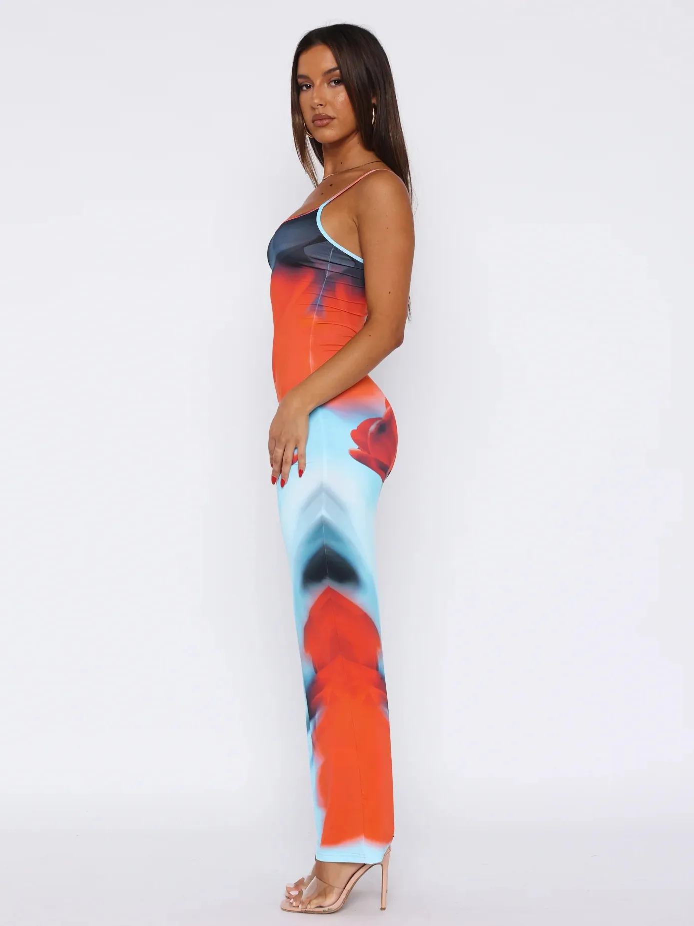 Sexy Digital Printed Slip Dress Women's Long Sleeveless Bohemian Style Holiday Dress Women display picture 13