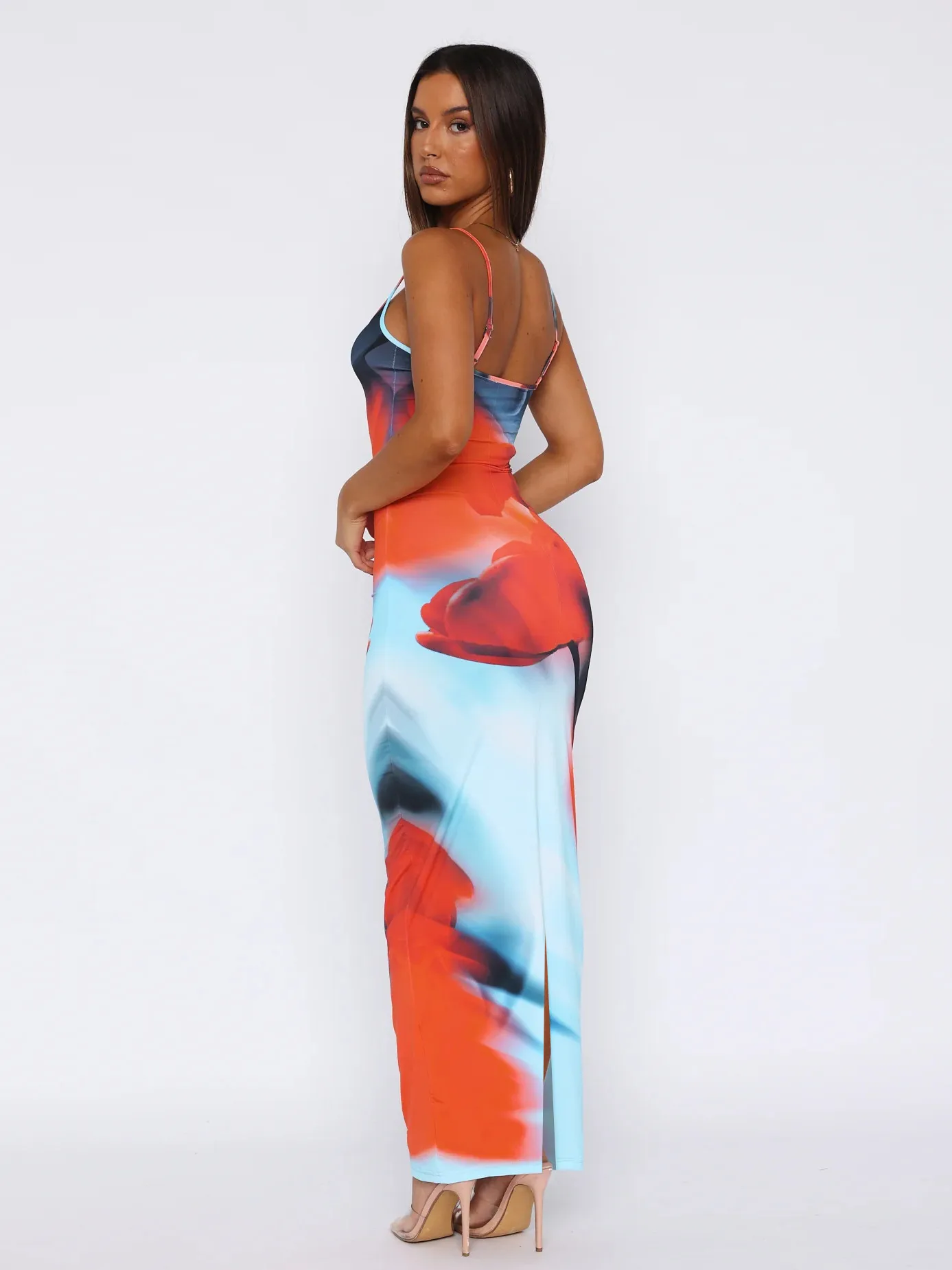 Sexy Digital Printed Slip Dress Women's Long Sleeveless Bohemian Style Holiday Dress Women display picture 14