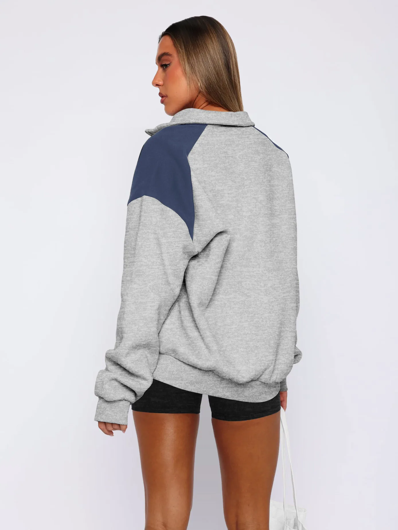 Explosions  Women's Clothing American Sweater Women's Spring Fashion Brand  Contrast Color Zipper Baseball Suit display picture 17
