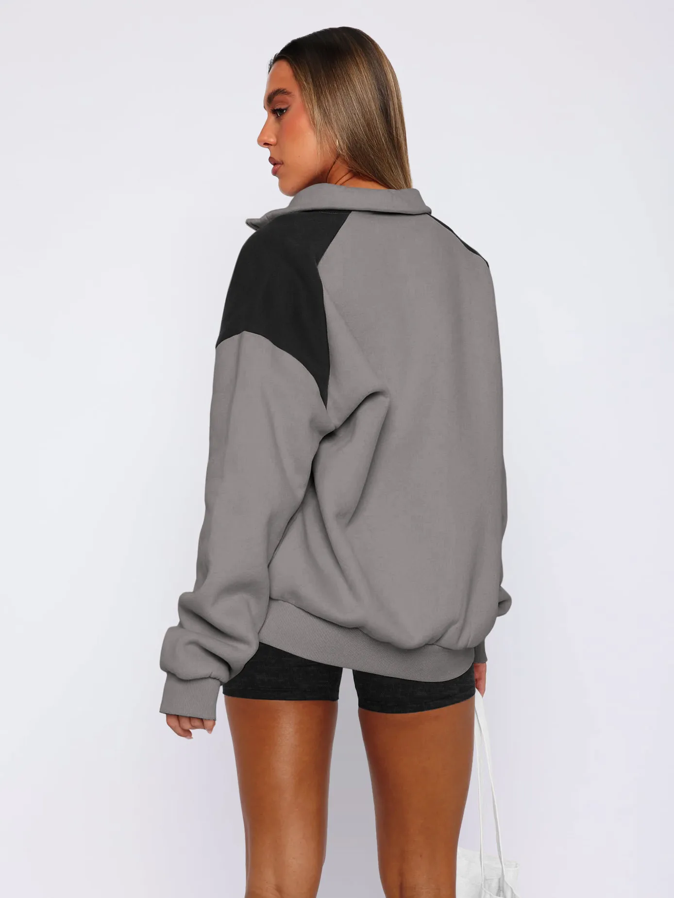 Explosions  Women's Clothing American Sweater Women's Spring Fashion Brand  Contrast Color Zipper Baseball Suit display picture 25