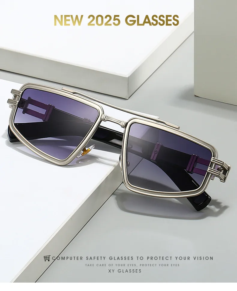 Elegant Hip-Hop Lady Solid Color PC UV400 Protection Square Full Frame Glasses display picture 1