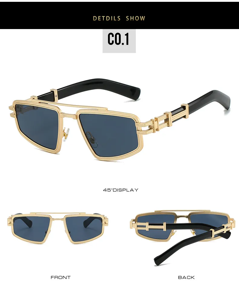 Elegant Hip-Hop Lady Solid Color PC UV400 Protection Square Full Frame Glasses display picture 7