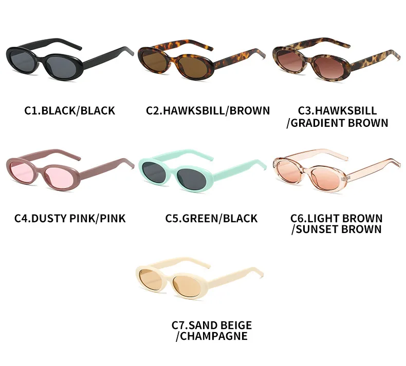 Elegant Basic Lady Solid Color PC UV400 Protection Oval Frame Full Frame Glasses display picture 6
