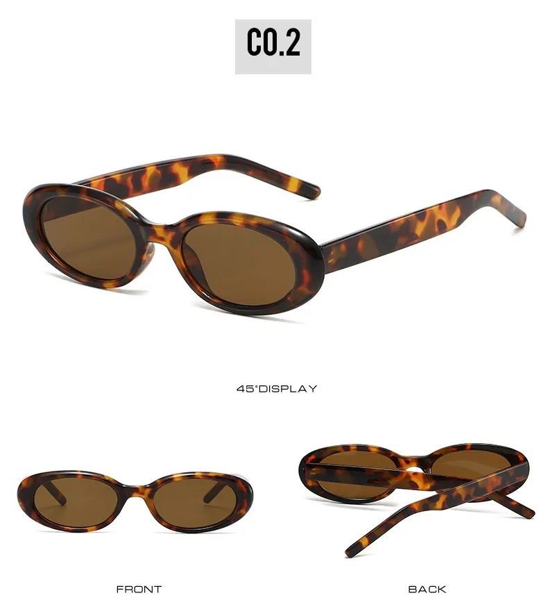 Elegant Basic Lady Solid Color PC UV400 Protection Oval Frame Full Frame Glasses display picture 8
