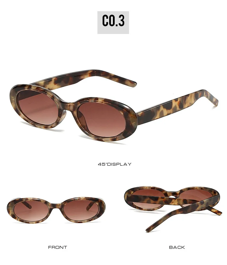 Elegant Basic Lady Solid Color PC UV400 Protection Oval Frame Full Frame Glasses display picture 9