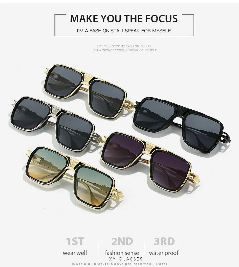 Basic Lady Solid Color PC Square Full Frame Glasses display picture 3