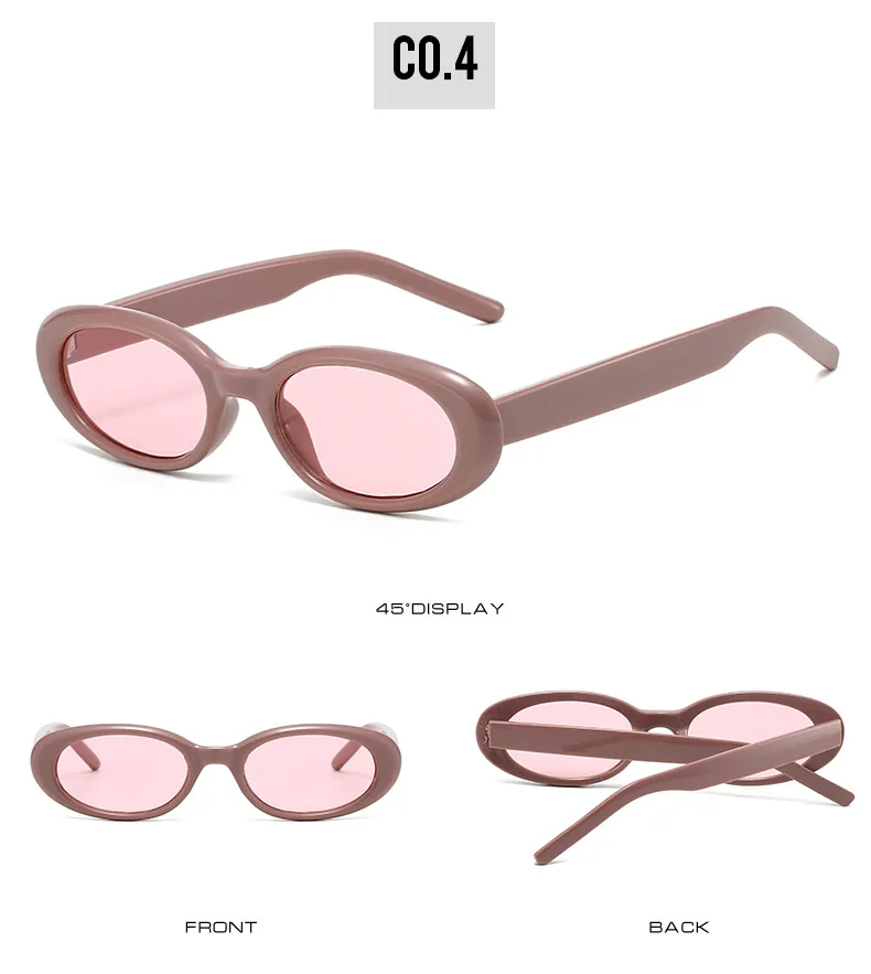 Elegant Basic Lady Solid Color PC UV400 Protection Oval Frame Full Frame Glasses display picture 10