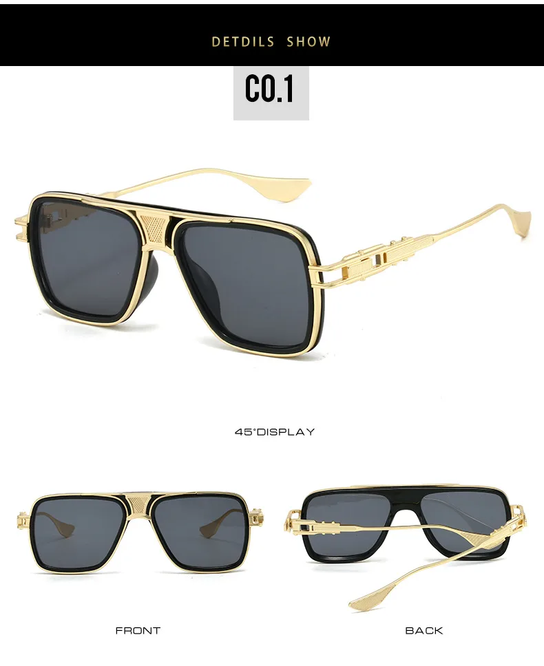 Basic Lady Solid Color PC Square Full Frame Glasses display picture 7
