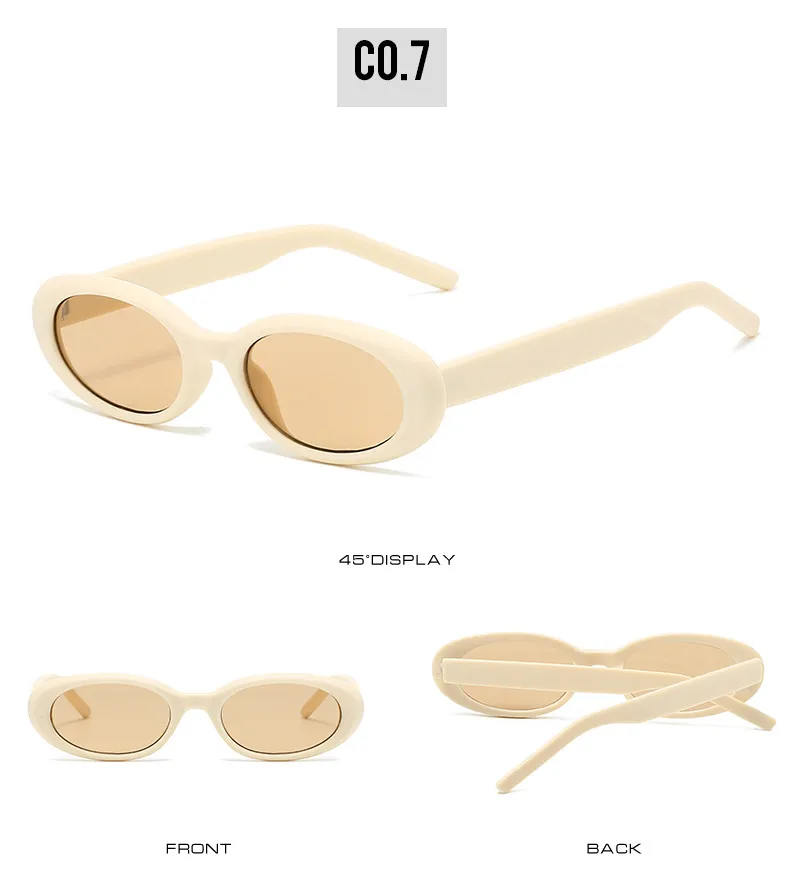 Elegant Basic Lady Solid Color PC UV400 Protection Oval Frame Full Frame Glasses display picture 13