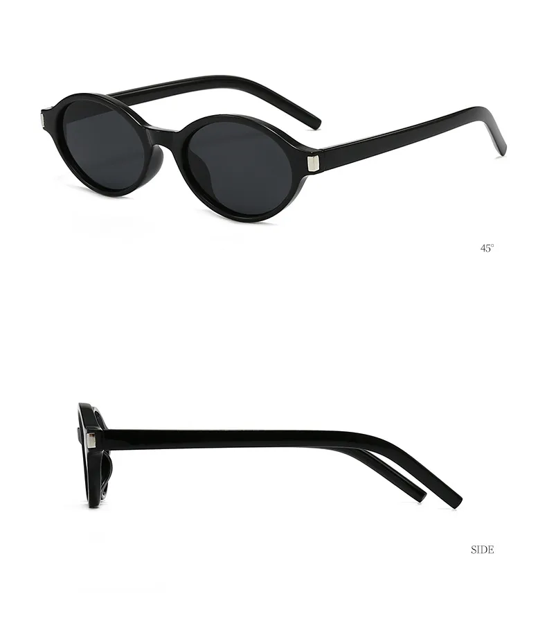 Elegant Oval Sunglasses Women's Simple Style  Fashion Sunglasses Travel Sunscreen Gray And Black display picture 12