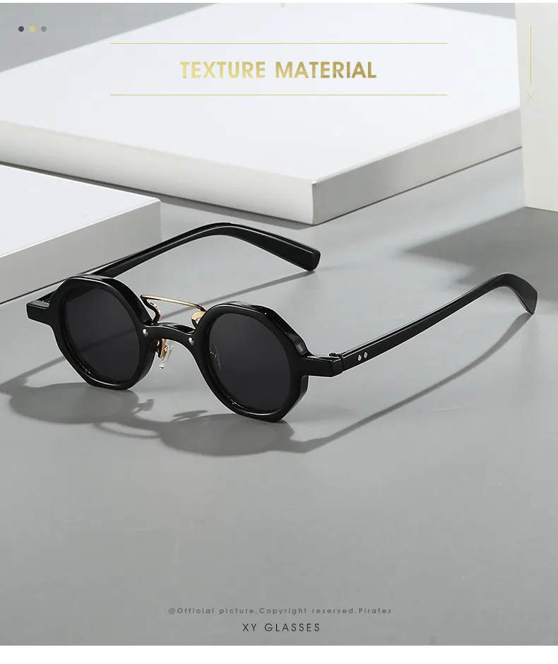 Hip-Hop Exaggerated Lady Solid Color PC Round Frame Full Frame Glasses display picture 2