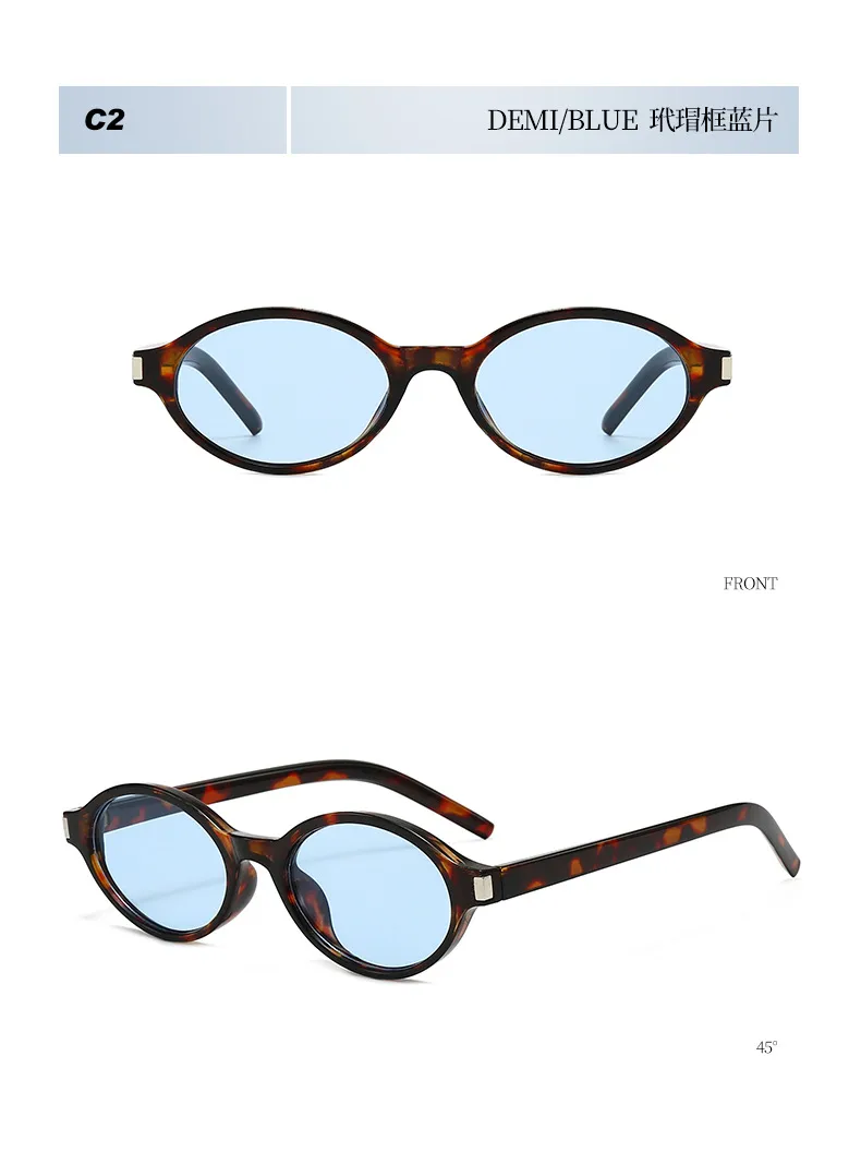 Elegant Oval Sunglasses Women's Simple Style  Fashion Sunglasses Travel Sunscreen Gray And Black display picture 13