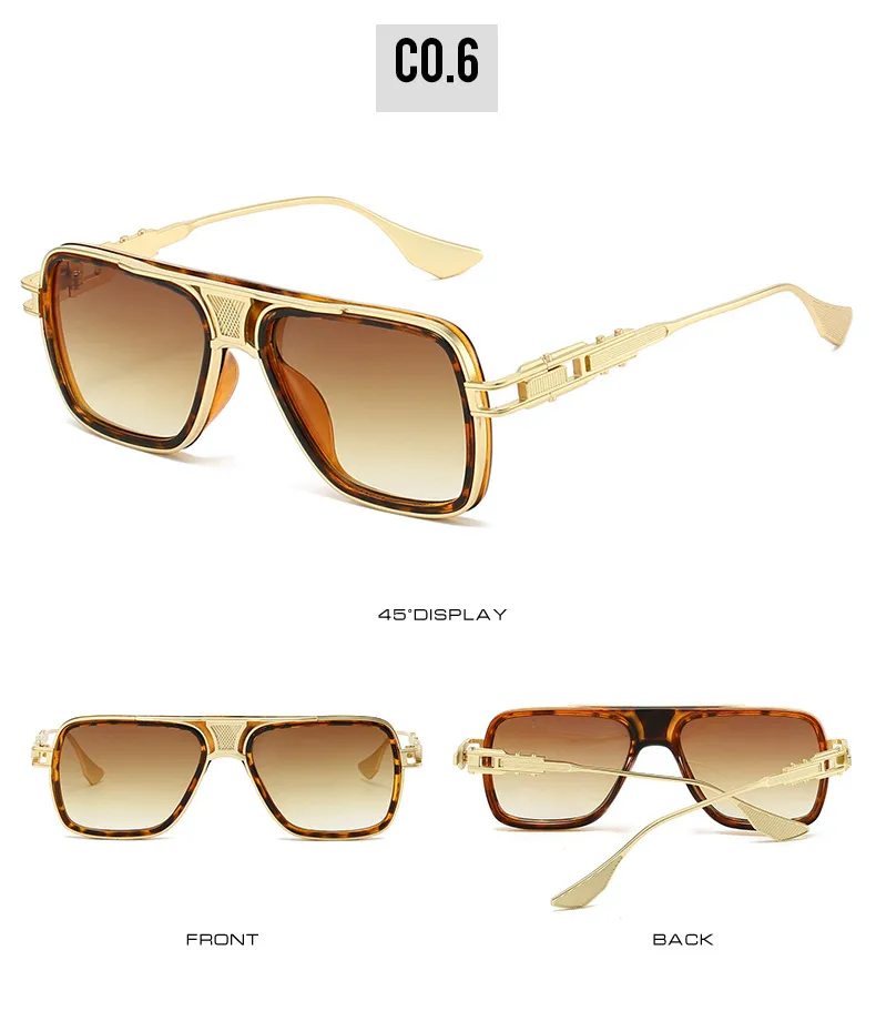 Basic Lady Solid Color PC Square Full Frame Glasses display picture 12