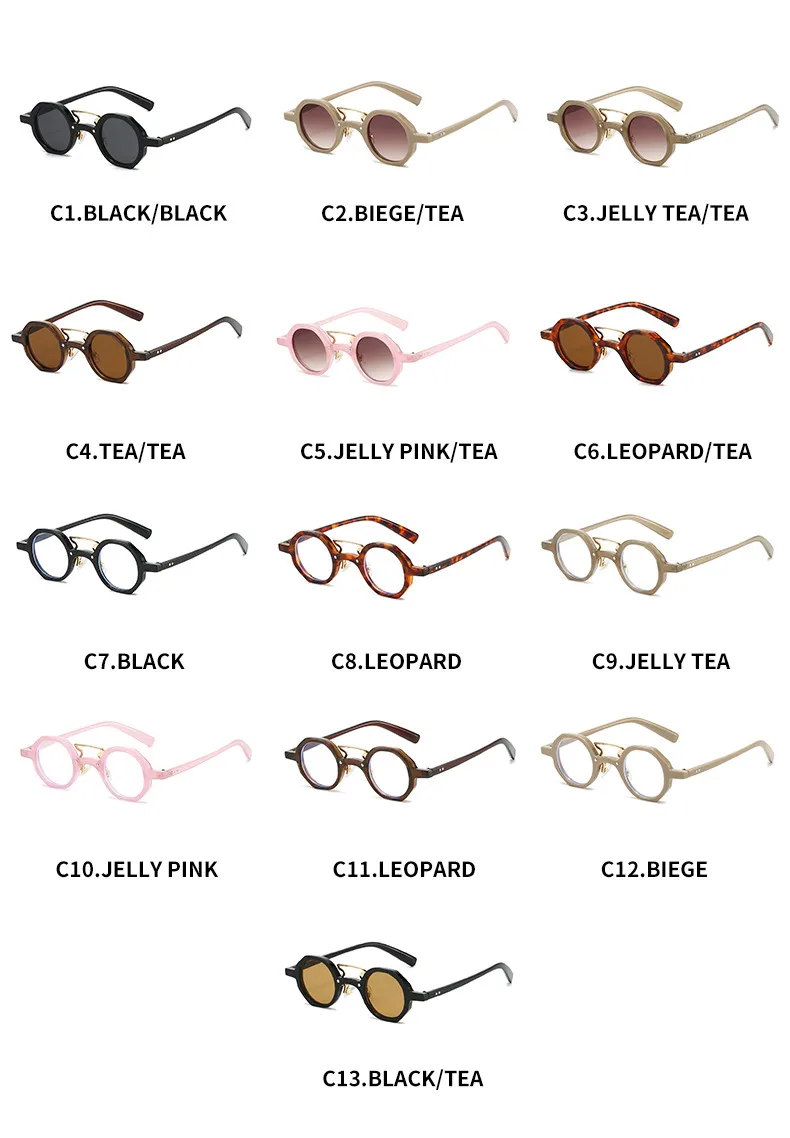 Hip-Hop Exaggerated Lady Solid Color PC Round Frame Full Frame Glasses display picture 6