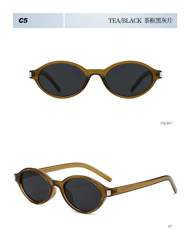 Elegant Oval Sunglasses Women's Simple Style  Fashion Sunglasses Travel Sunscreen Gray And Black display picture 16