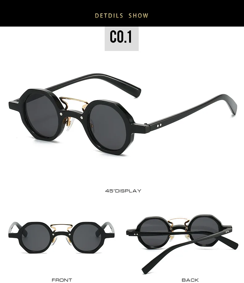 Hip-Hop Exaggerated Lady Solid Color PC Round Frame Full Frame Glasses display picture 7
