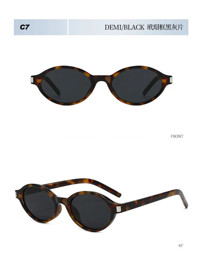 Elegant Oval Sunglasses Women's Simple Style  Fashion Sunglasses Travel Sunscreen Gray And Black display picture 18
