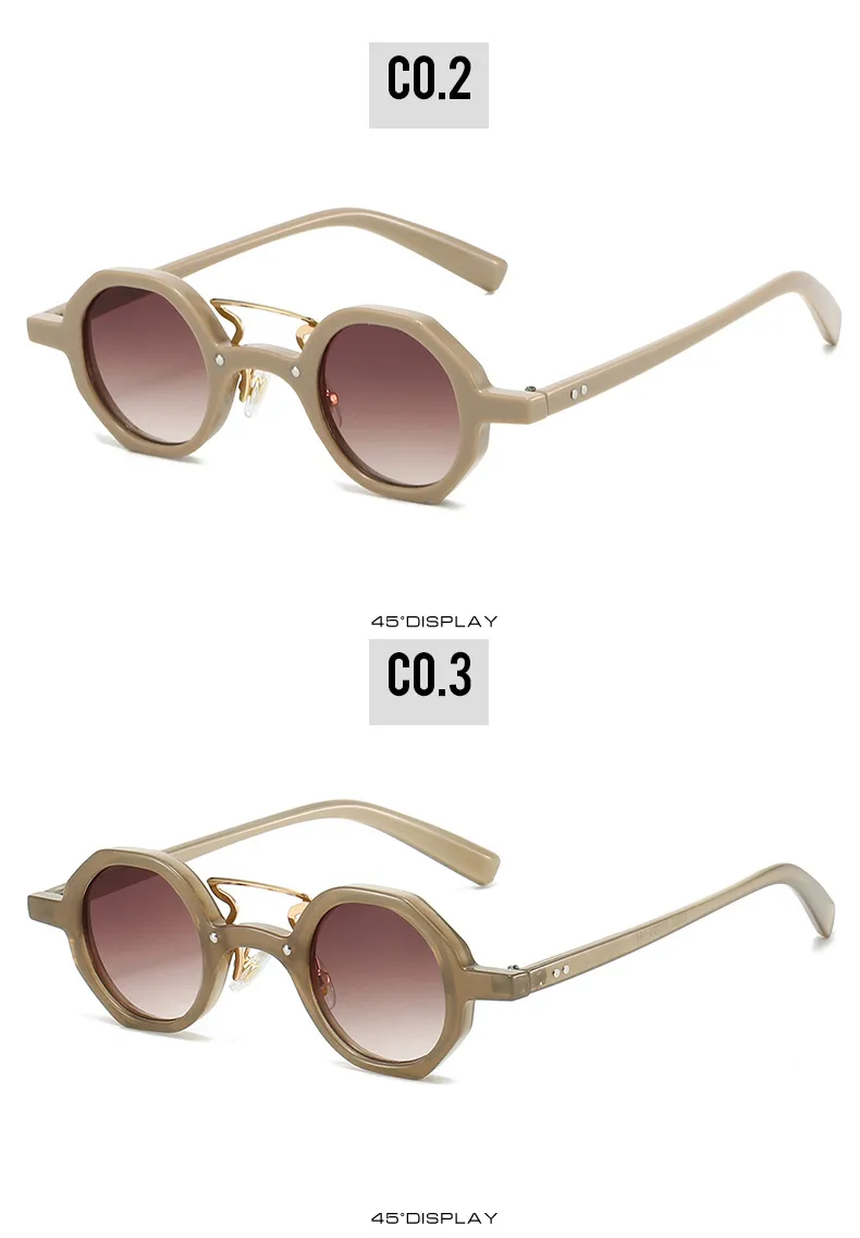 Hip-Hop Exaggerated Lady Solid Color PC Round Frame Full Frame Glasses display picture 8