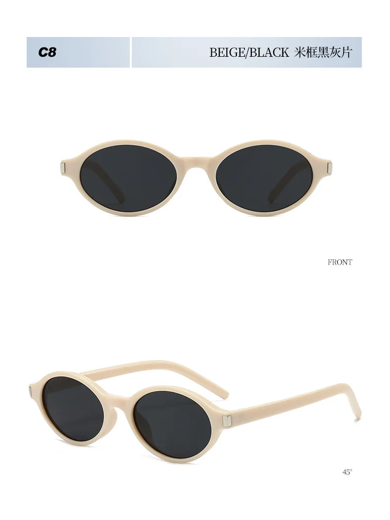 Elegant Oval Sunglasses Women's Simple Style  Fashion Sunglasses Travel Sunscreen Gray And Black display picture 19