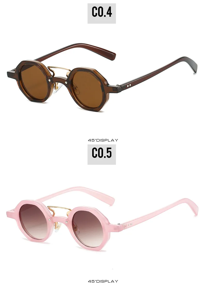 Hip-Hop Exaggerated Lady Solid Color PC Round Frame Full Frame Glasses display picture 9