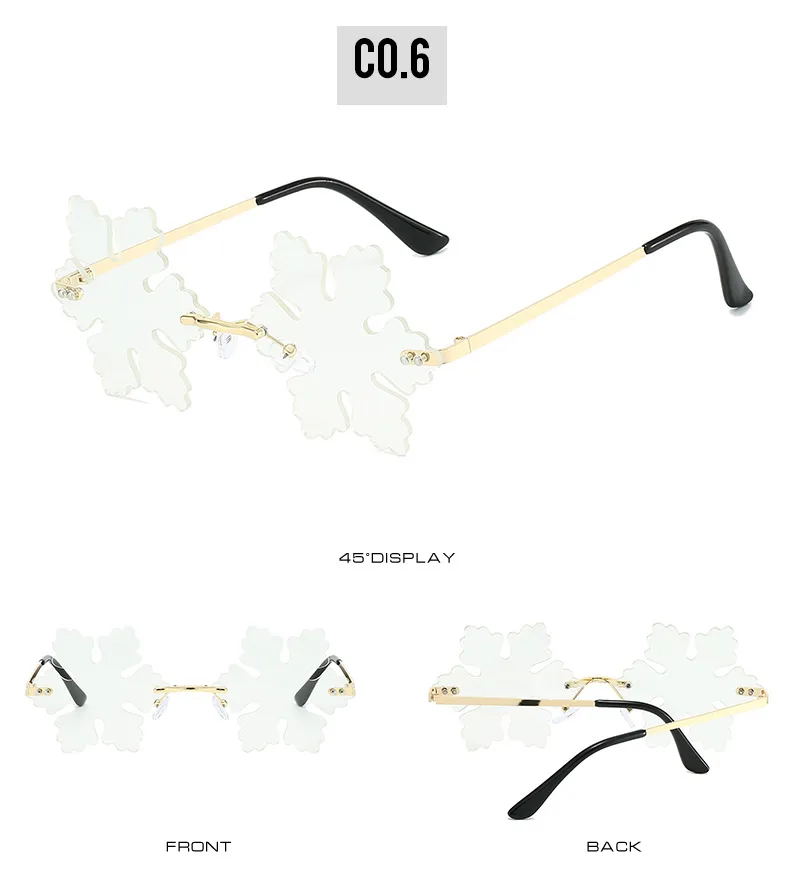 Elegant Hip-Hop Solid Color PC UV400 Protection Special-Shaped Mirror Frameless Glasses display picture 12