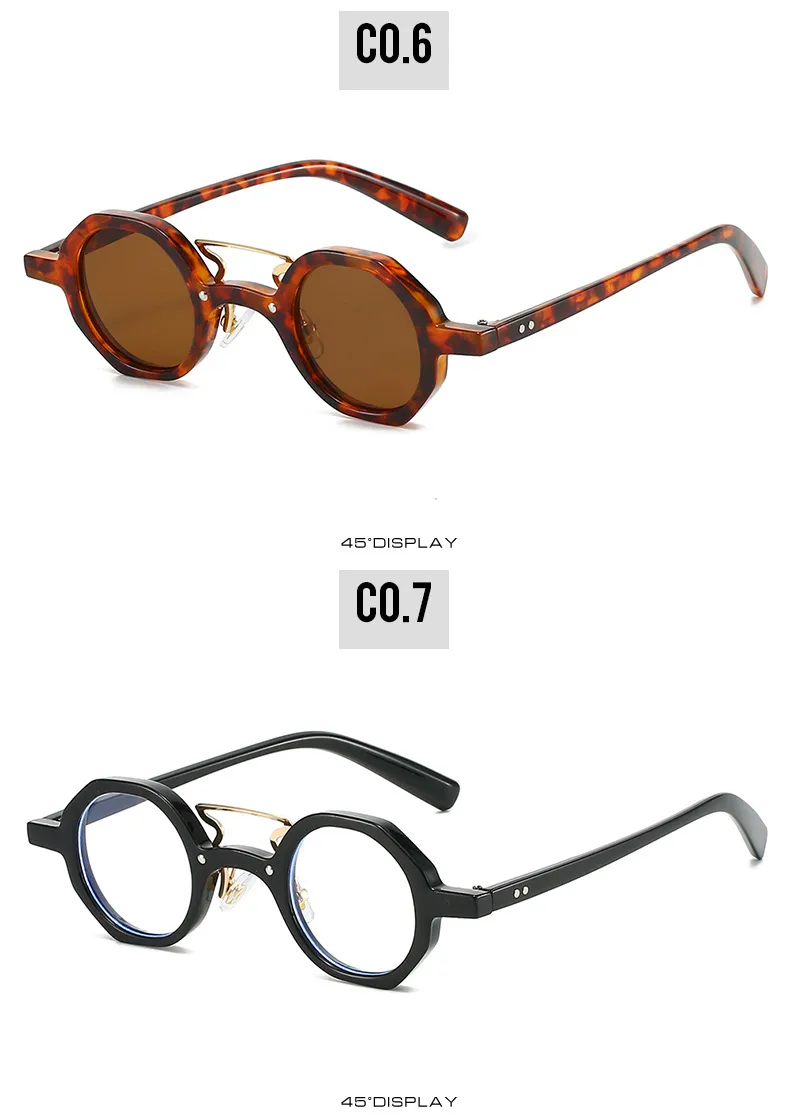 Hip-Hop Exaggerated Lady Solid Color PC Round Frame Full Frame Glasses display picture 10