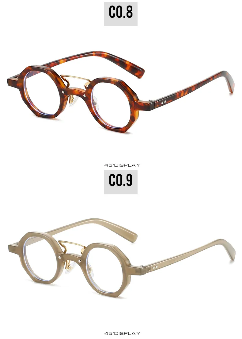 Hip-Hop Exaggerated Lady Solid Color PC Round Frame Full Frame Glasses display picture 11