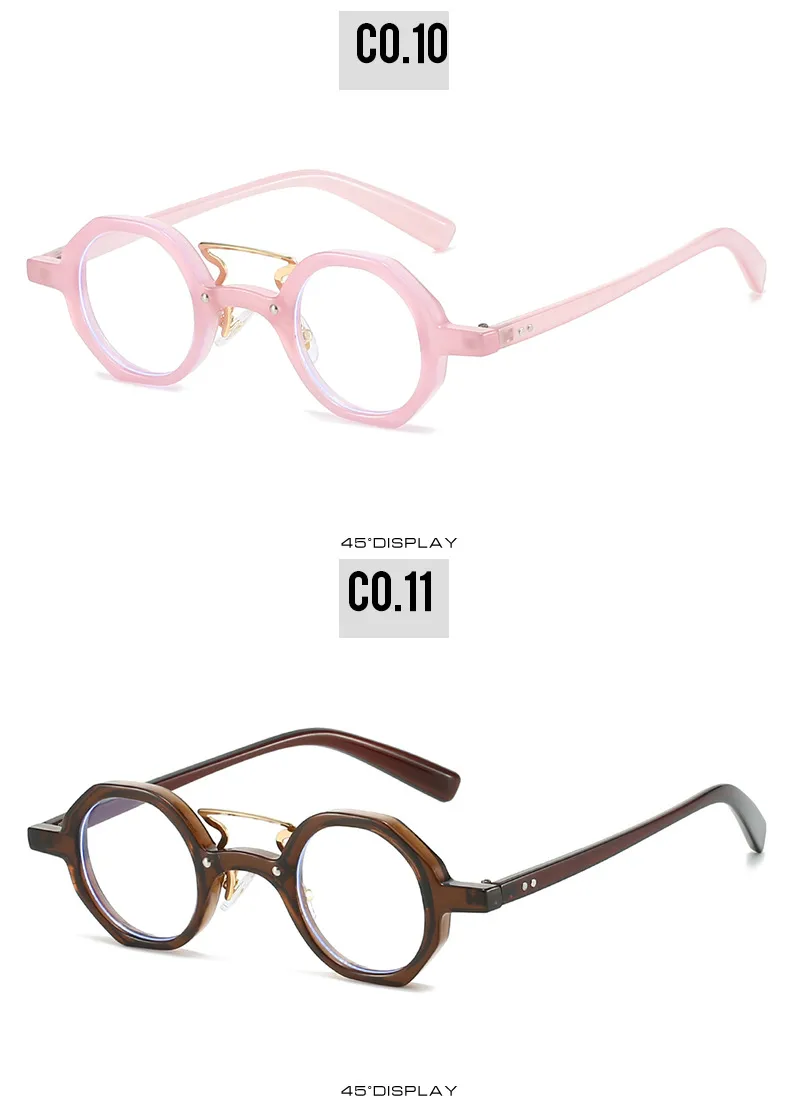 Hip-Hop Exaggerated Lady Solid Color PC Round Frame Full Frame Glasses display picture 12