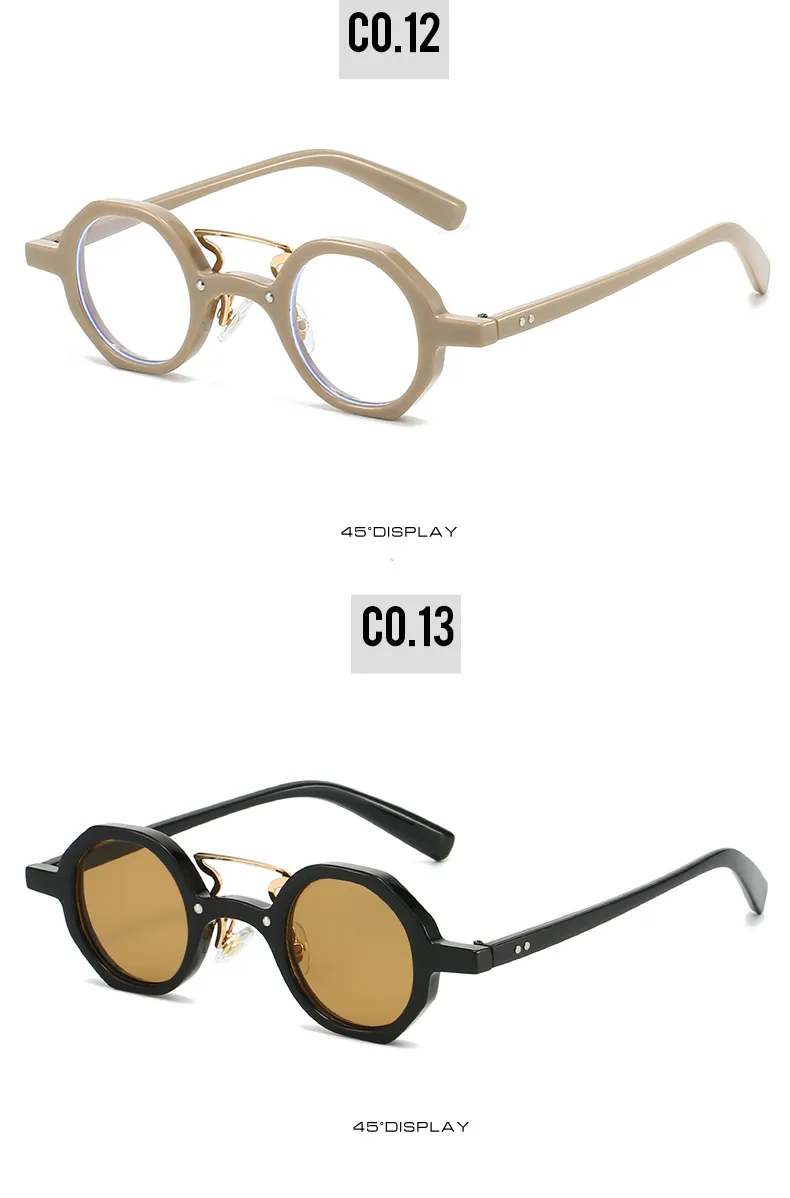 Hip-Hop Exaggerated Lady Solid Color PC Round Frame Full Frame Glasses display picture 13