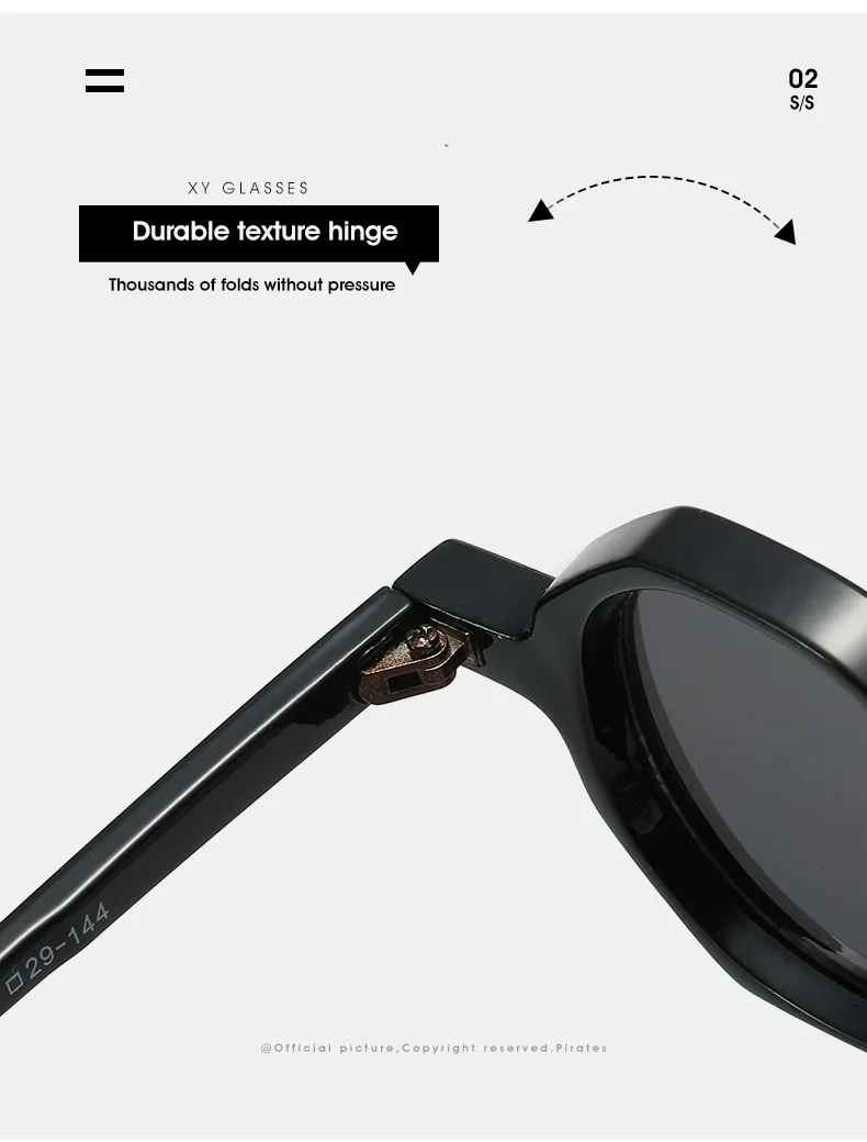 Hip-Hop Exaggerated Lady Solid Color PC Round Frame Full Frame Glasses display picture 15