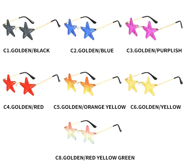 Elegant Hip-Hop Exaggerated Solid Color PC UV400 Protection Special-Shaped Mirror Frameless Glasses display picture 6