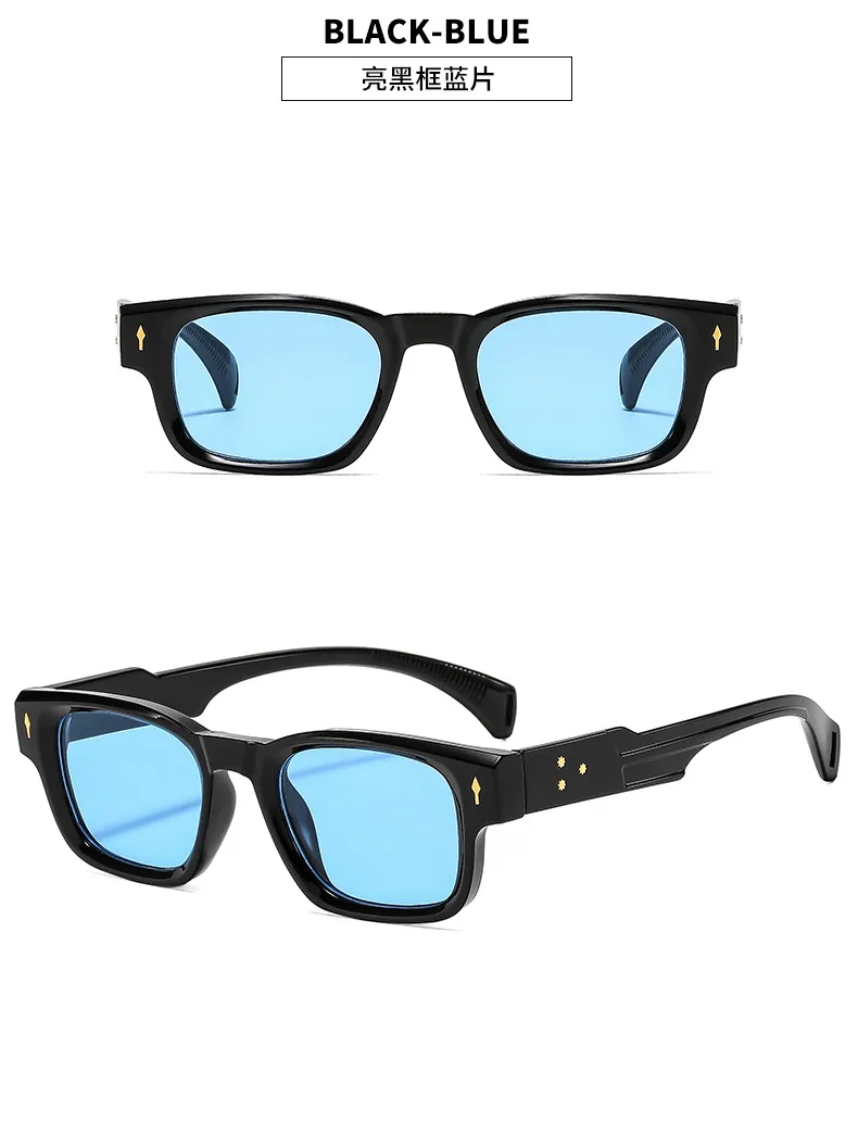 Elegant Basic Lady Solid Color PC Square Full Frame Glasses display picture 10