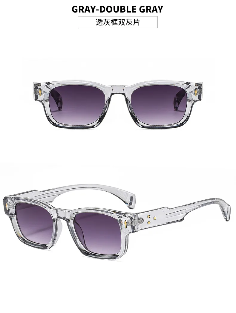 Elegant Basic Lady Solid Color PC Square Full Frame Glasses display picture 13
