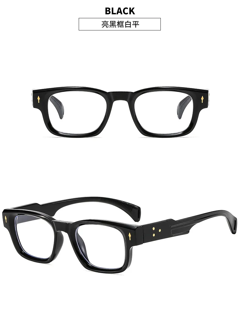 Elegant Basic Lady Solid Color PC Square Full Frame Glasses display picture 14