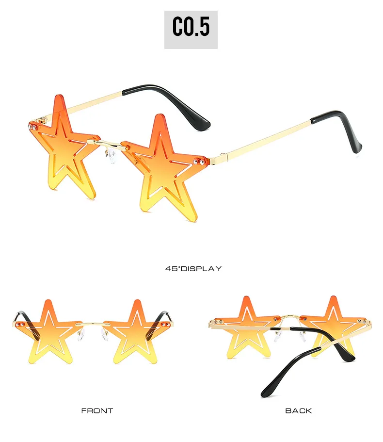 Elegant Hip-Hop Exaggerated Solid Color PC UV400 Protection Special-Shaped Mirror Frameless Glasses display picture 11