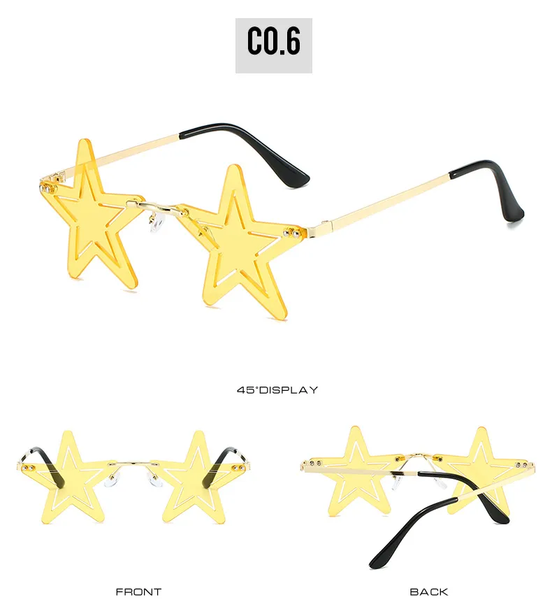 Elegant Hip-Hop Exaggerated Solid Color PC UV400 Protection Special-Shaped Mirror Frameless Glasses display picture 12