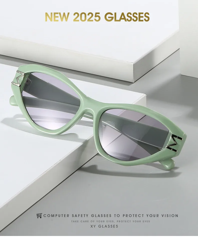 Elegant Hip-Hop Lady Solid Color PC UV400 Protection Special-Shaped Mirror Full Frame Glasses display picture 1