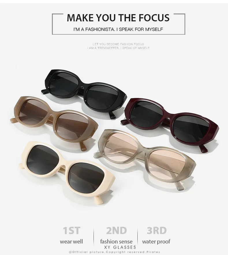 Elegant Basic Lady Solid Color PC Oval Frame Full Frame Glasses display picture 3