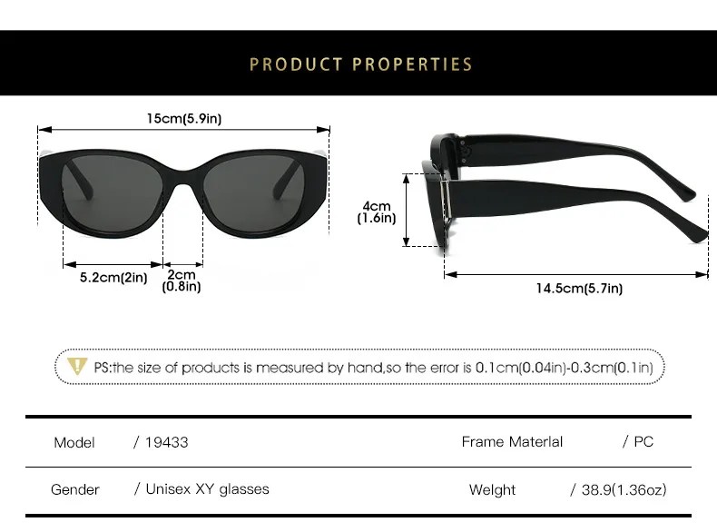 Elegant Basic Lady Solid Color PC Oval Frame Full Frame Glasses display picture 5
