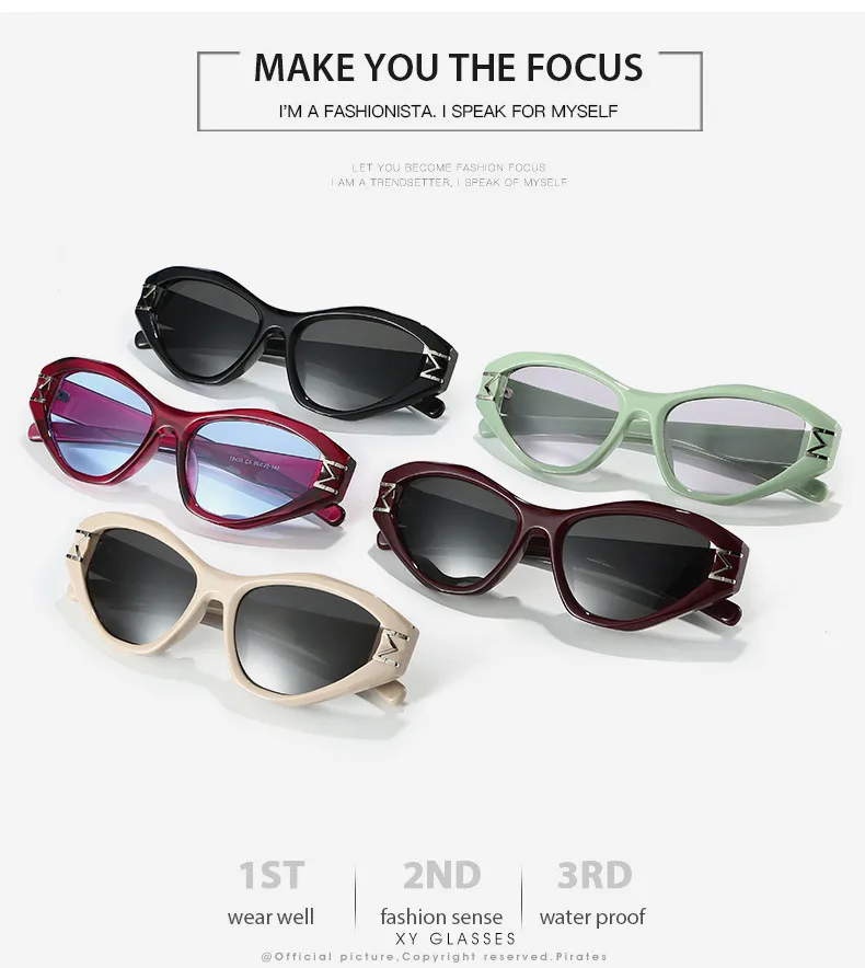 Elegant Hip-Hop Lady Solid Color PC UV400 Protection Special-Shaped Mirror Full Frame Glasses display picture 3