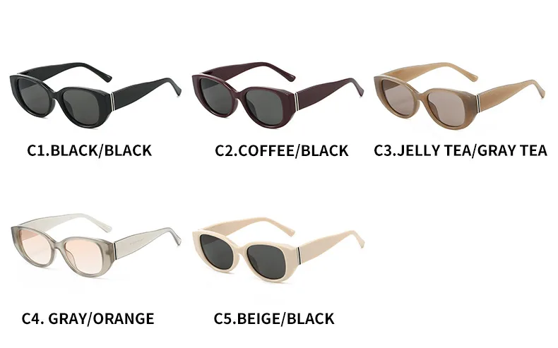 Elegant Basic Lady Solid Color PC Oval Frame Full Frame Glasses display picture 6