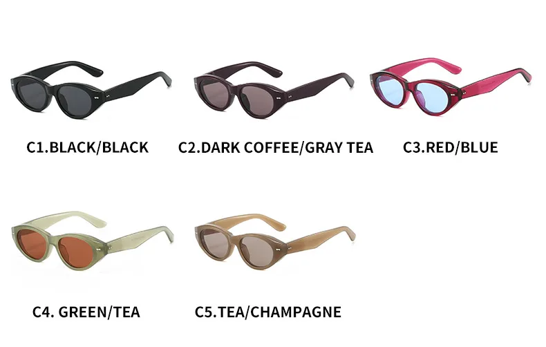 Casual Style Basic Lady Solid Color PC UV400 Protection Cat Eye Full Frame Glasses display picture 6