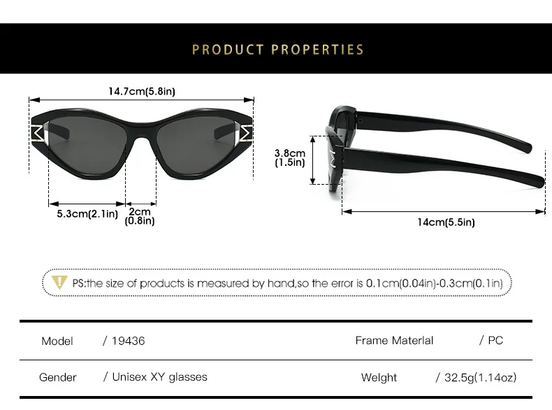 Elegant Hip-Hop Lady Solid Color PC UV400 Protection Special-Shaped Mirror Full Frame Glasses display picture 5