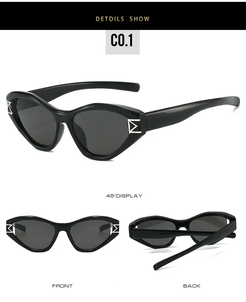 Elegant Hip-Hop Lady Solid Color PC UV400 Protection Special-Shaped Mirror Full Frame Glasses display picture 7