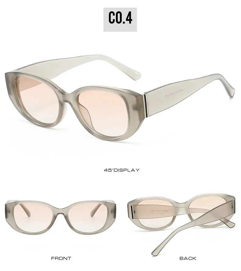 Elegant Basic Lady Solid Color PC Oval Frame Full Frame Glasses display picture 10