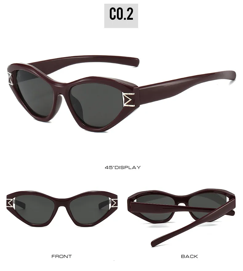 Elegant Hip-Hop Lady Solid Color PC UV400 Protection Special-Shaped Mirror Full Frame Glasses display picture 8