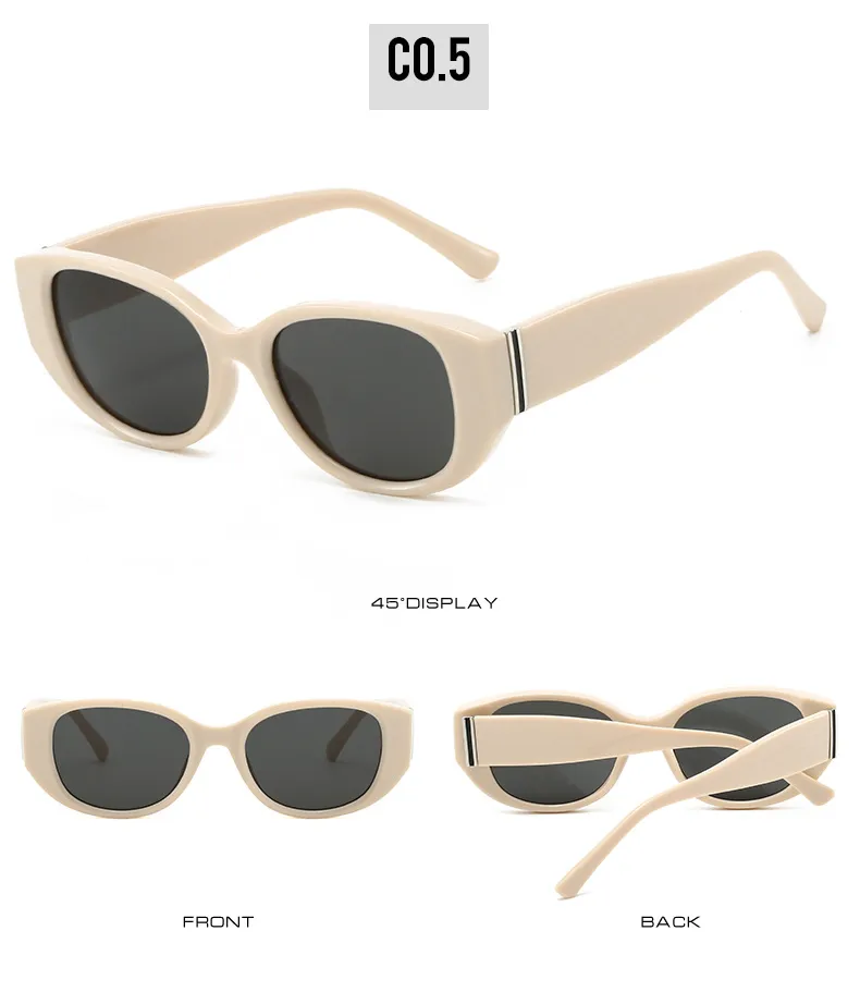 Elegant Basic Lady Solid Color PC Oval Frame Full Frame Glasses display picture 11